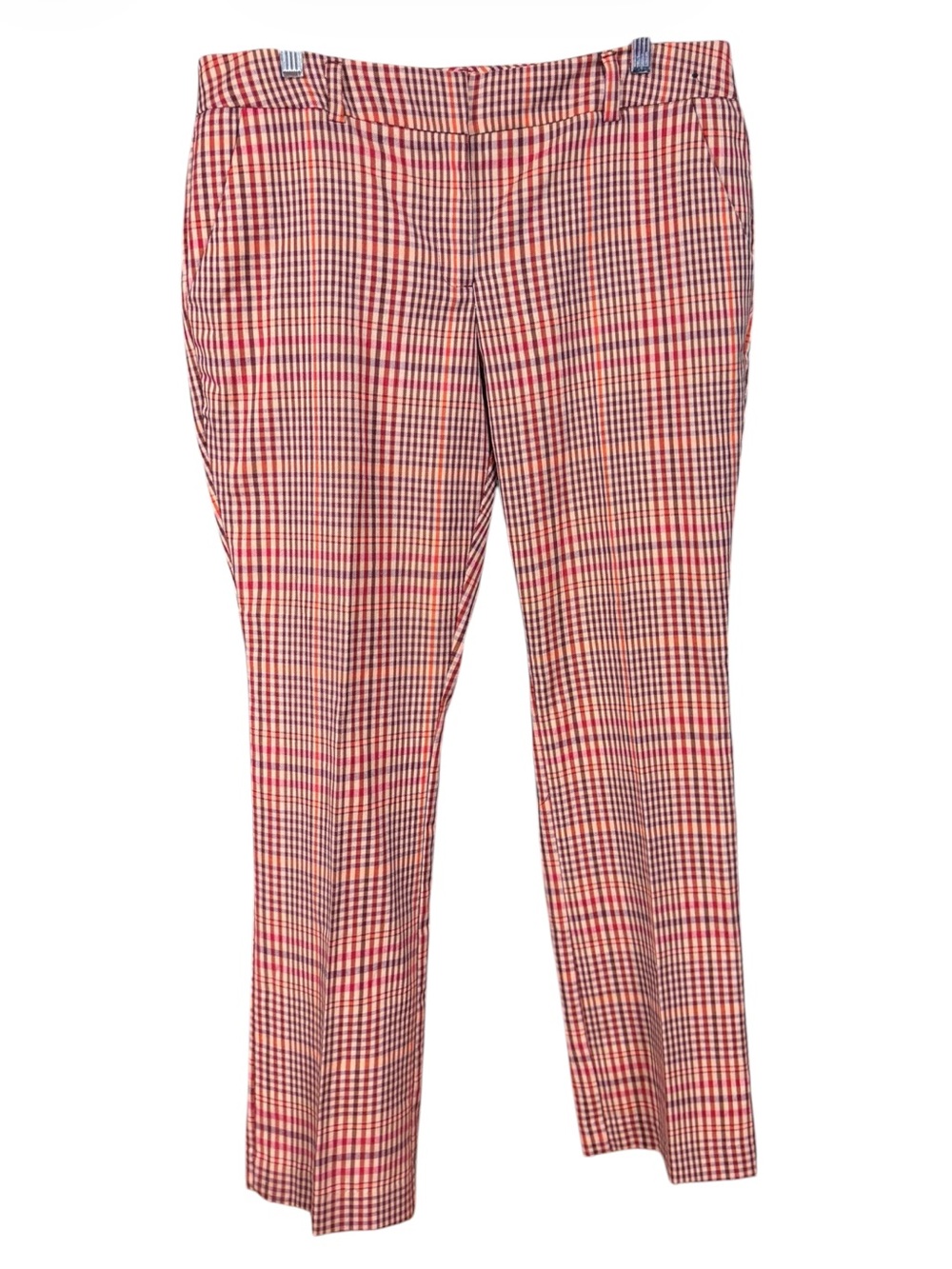 7th Avenue Design Studio Plaid Straight Leg Dress Pants size 14